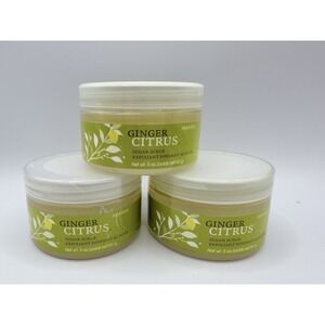 (3) Arbonne Ginger Citrus Sugar Scrub 15 Oz NEW Cleanse Body Scrub